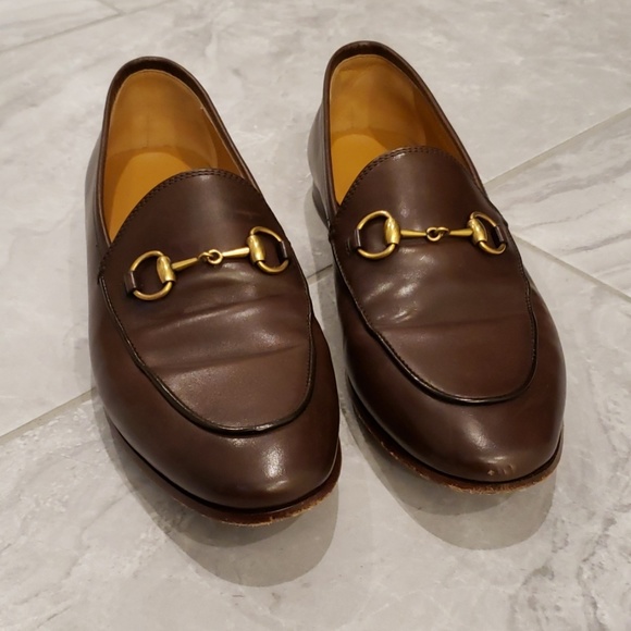 gucci jordaan brown loafer